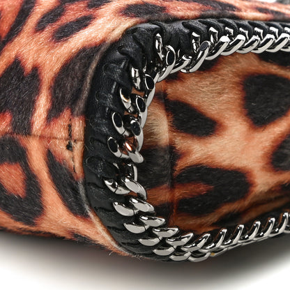 Stella McCartney Faux Calf Hair Leopard Print Mini Falabella Fold Over Tote Black 9 of 9