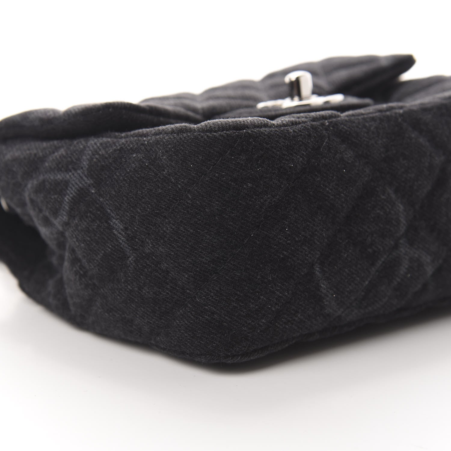 Chanel Denim CC Quilted Mini Square Flap Black 9 of 11