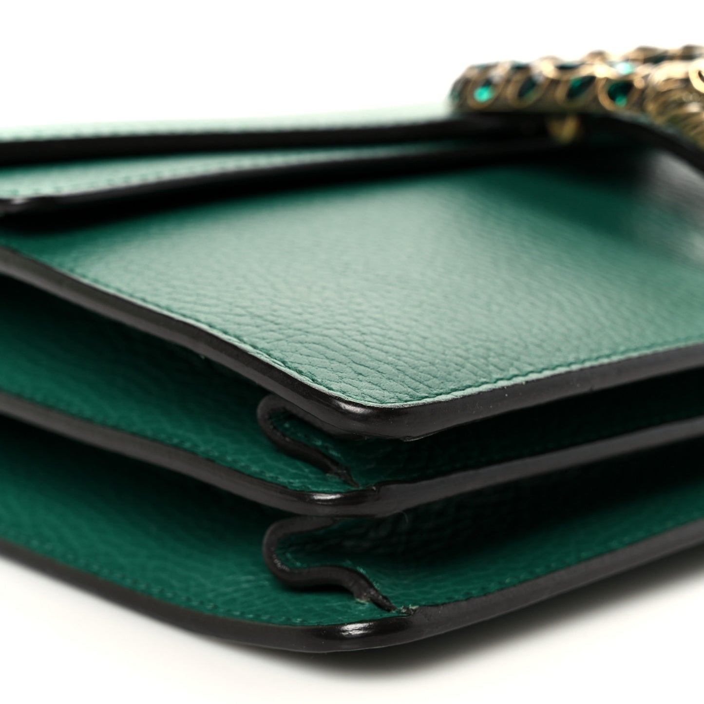 Pebbled Calfskin Small Dionysus Shoulder Bag Emerald