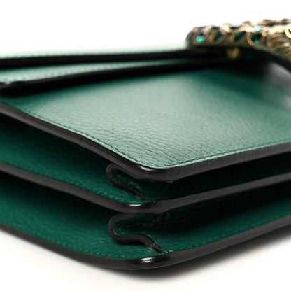 Gucci Pebbled Calfskin Small Dionysus Shoulder Bag Emerald 10 of 11