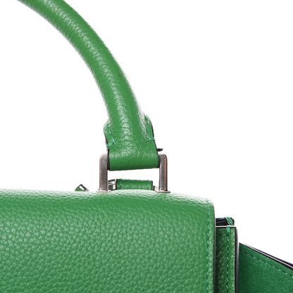 Celine Drummed Calfskin Suede Small Trapeze Mint 9 of 15