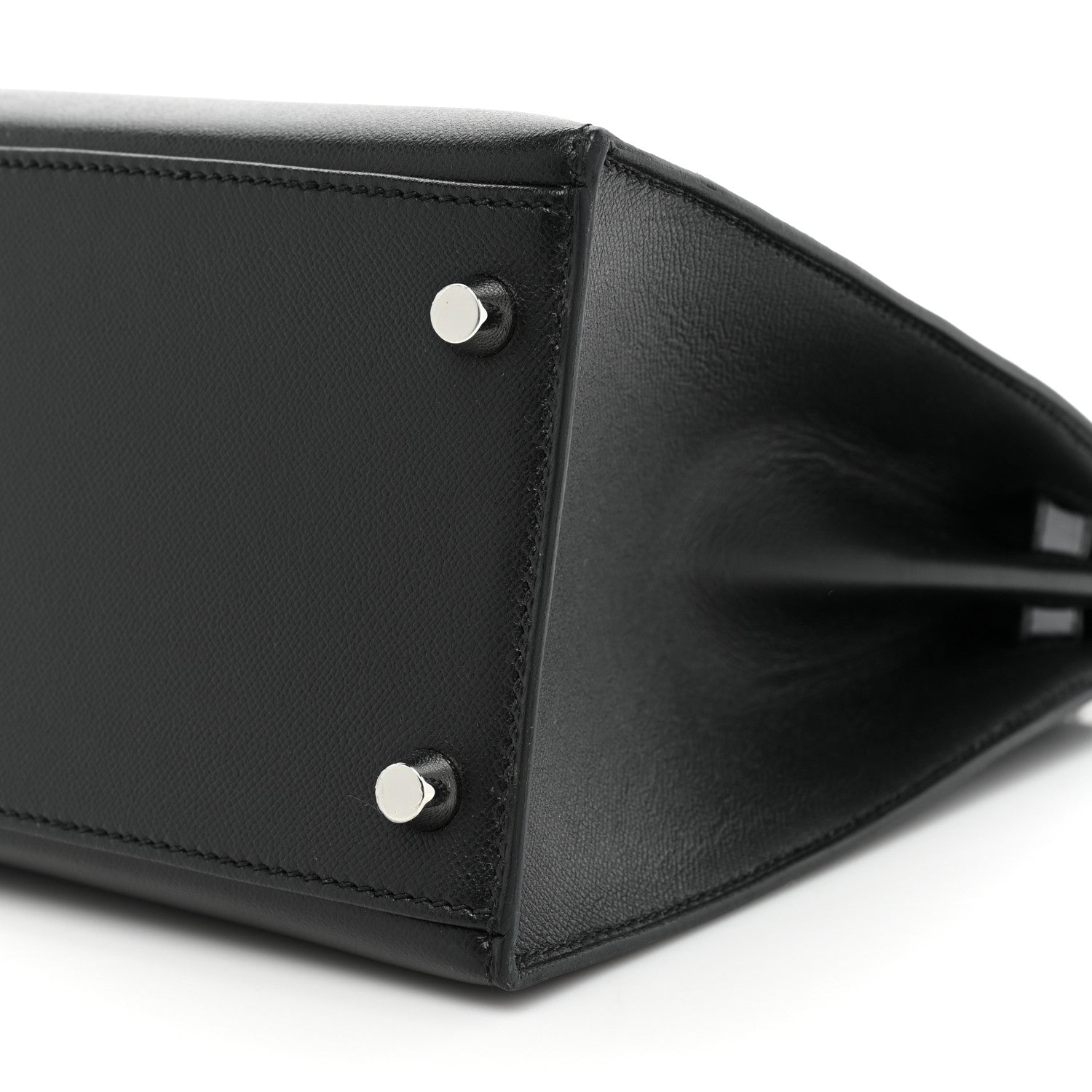 Hermes Madame Calfskin Shiny Niloticus Crocodile Kelly Sellier Touch 28 Black 7 of 13