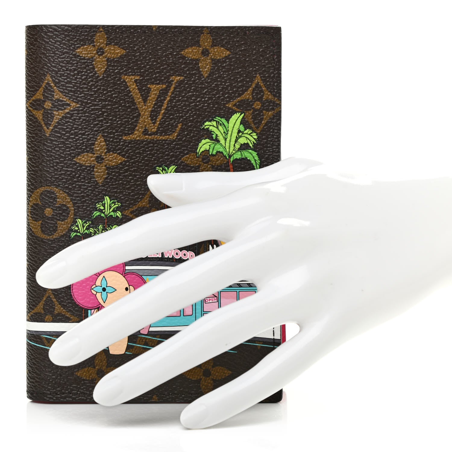 Louis Vuitton Monogram 2021 Christmas Animation Hollywood Passport Cover Fuchsia 2 of 6
