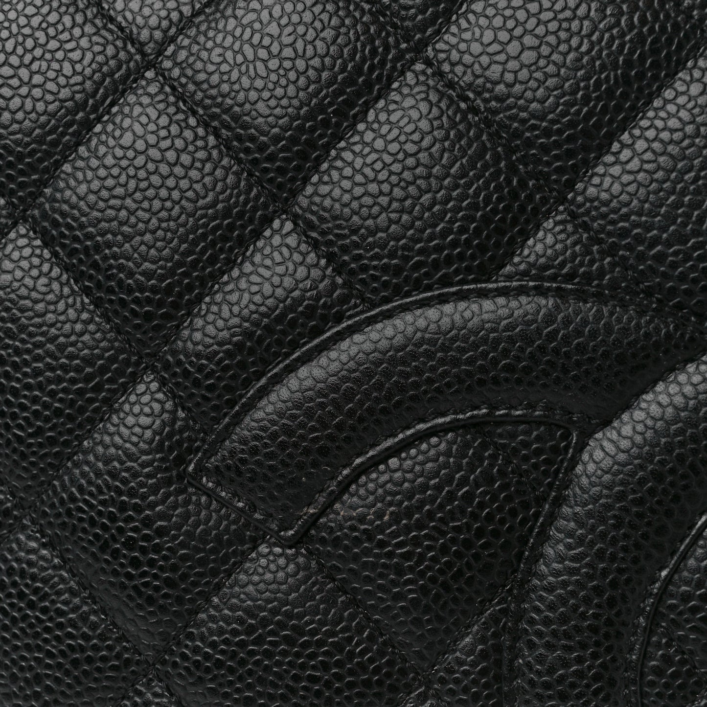 Caviar Quilted Grand Shopping Tote GST Black
