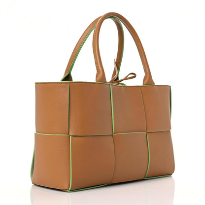 Bottega Veneta Buffalo Maxi Intrecciato Small Arco Tote Caramel Pistachio 2 of 12