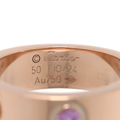 Cartier 18K Pink Gold Pink Sapphire 5.5mm LOVE Ring 50 5.25 4 of 4