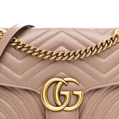 Gucci Calfskin Matelasse Small GG Marmont Shoulder Bag Porcelain Rose 8 of 10