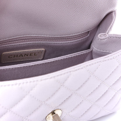 Chanel Caviar Quilted Mini Coco Handle Flap Lilas Lilac 7 of 10