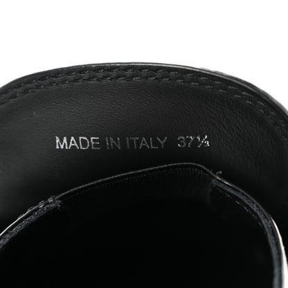Prada Spazzolato Metal Triangle Logo 50mm Loafers 37.5 Black 8 of 12