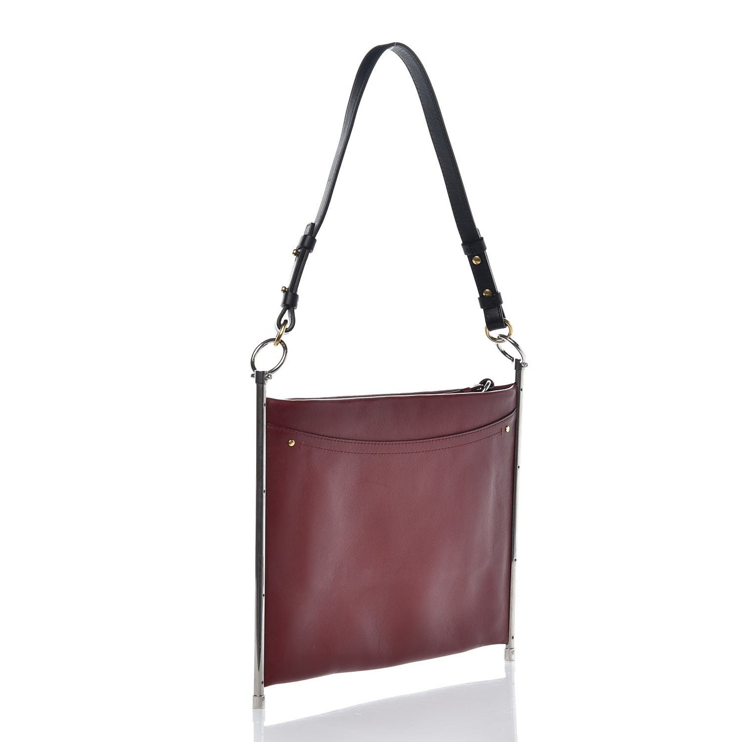 Smooth Calfskin Medium Roy Clutch Plum Purple