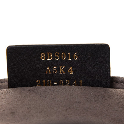 Fendi Glazed Fabric Vitello Century FF 1974 Stamp Patch Mini Double F Crossbody Bag Mogano Panna Black 8 of 11