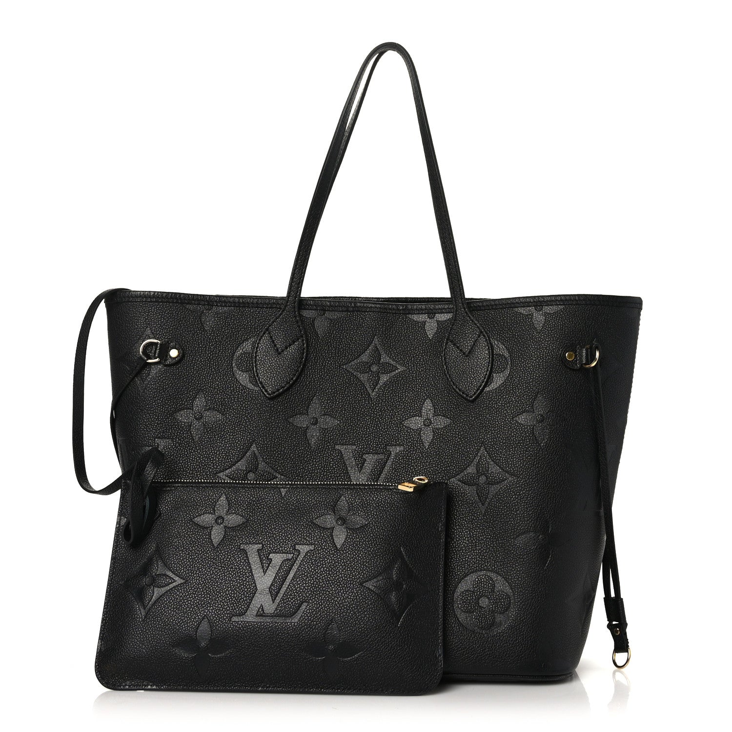 Louis Vuitton Empreinte Monogram Giant Neverfull MM Black 3 of 9