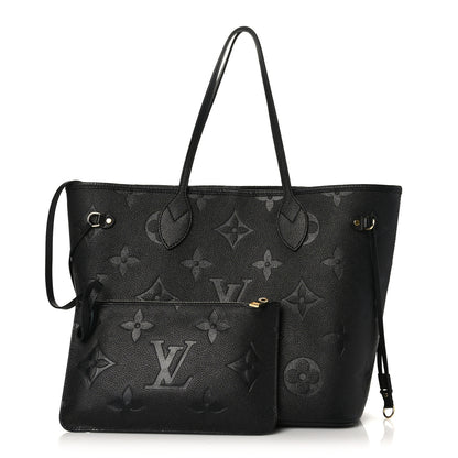 Louis Vuitton Empreinte Monogram Giant Neverfull MM Black 3 of 9