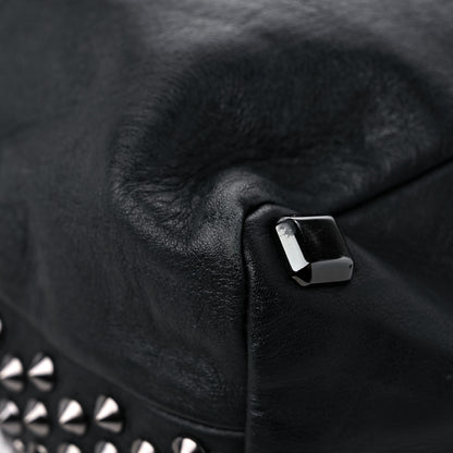 MCM Calfskin Studded Tote Black 9 of 15