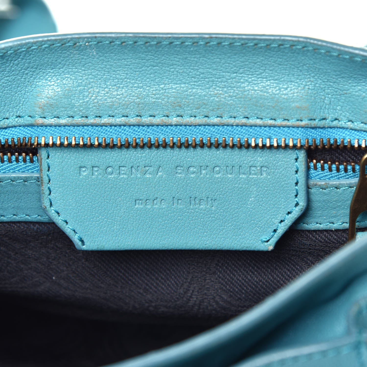 Proenza Schouler Lambskin PS1 Mini Pouch Messenger Bag Lagoon 6 of 12