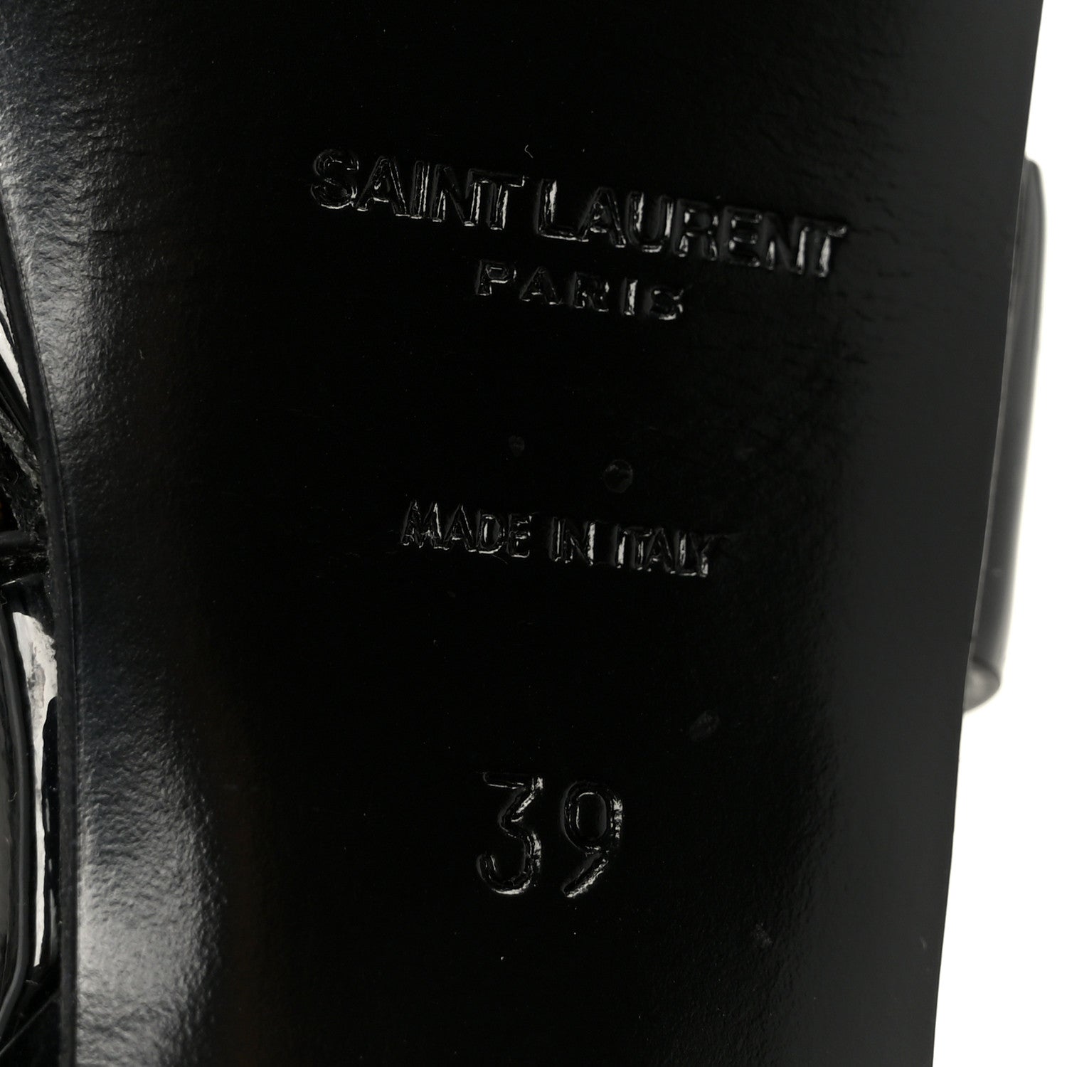 Saint Laurent Patent Tribute 75 Platform Sandals 39 Black 15 of 24