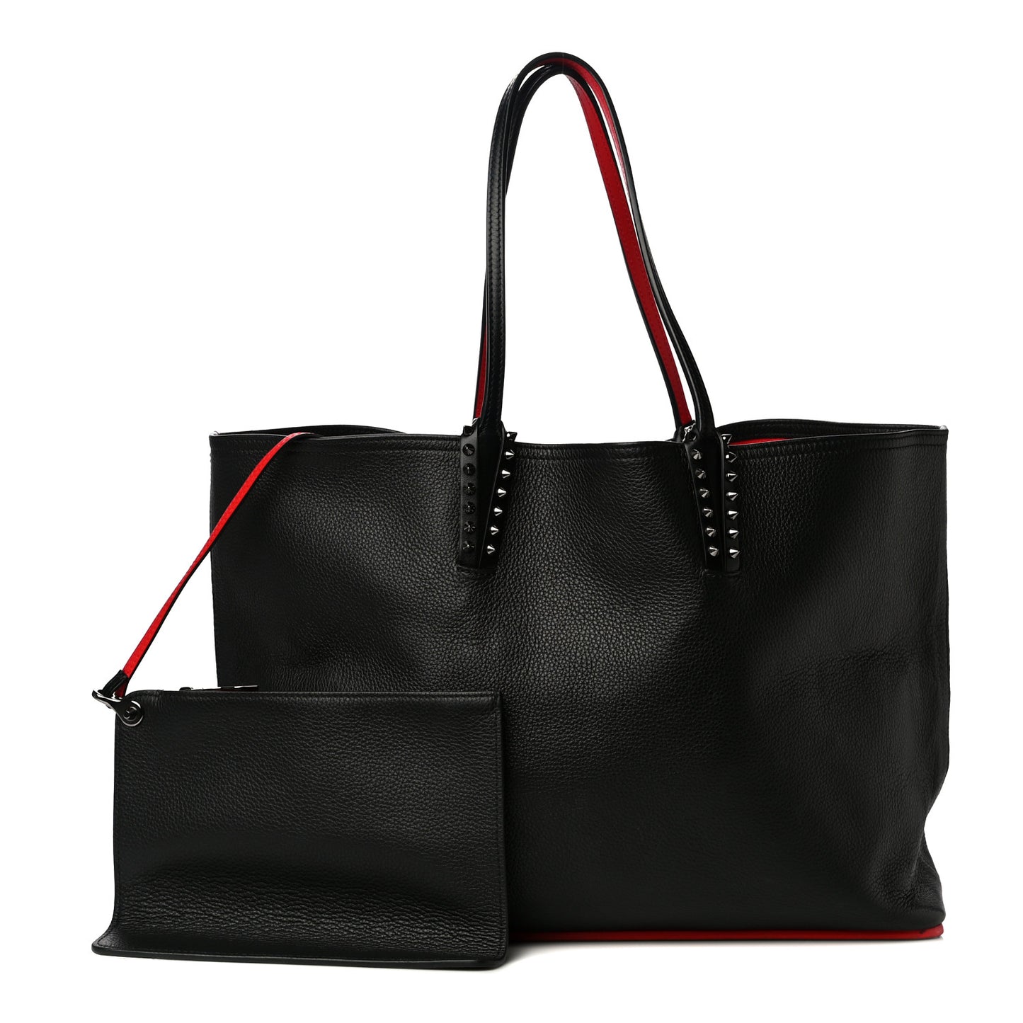 Calfskin Spikes East West Cabata Tote Black