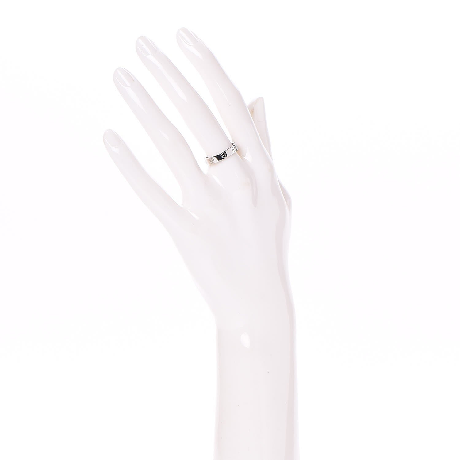 Cartier Platinum 3.5mm Love Ring Size 51 5.75 2 of 5