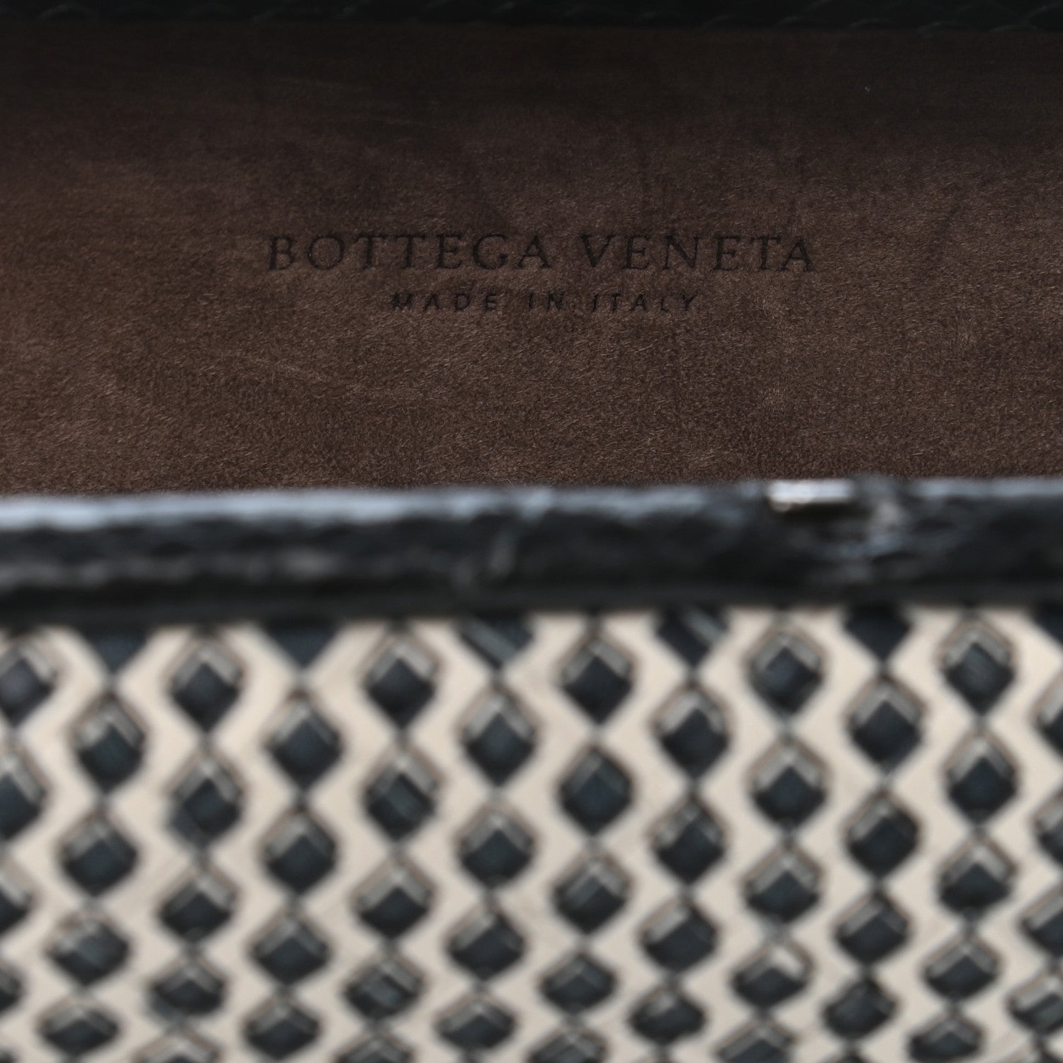 Bottega Veneta Nappa Ayers Printed Intrecciato Knot Clutch Black 6 of 6
