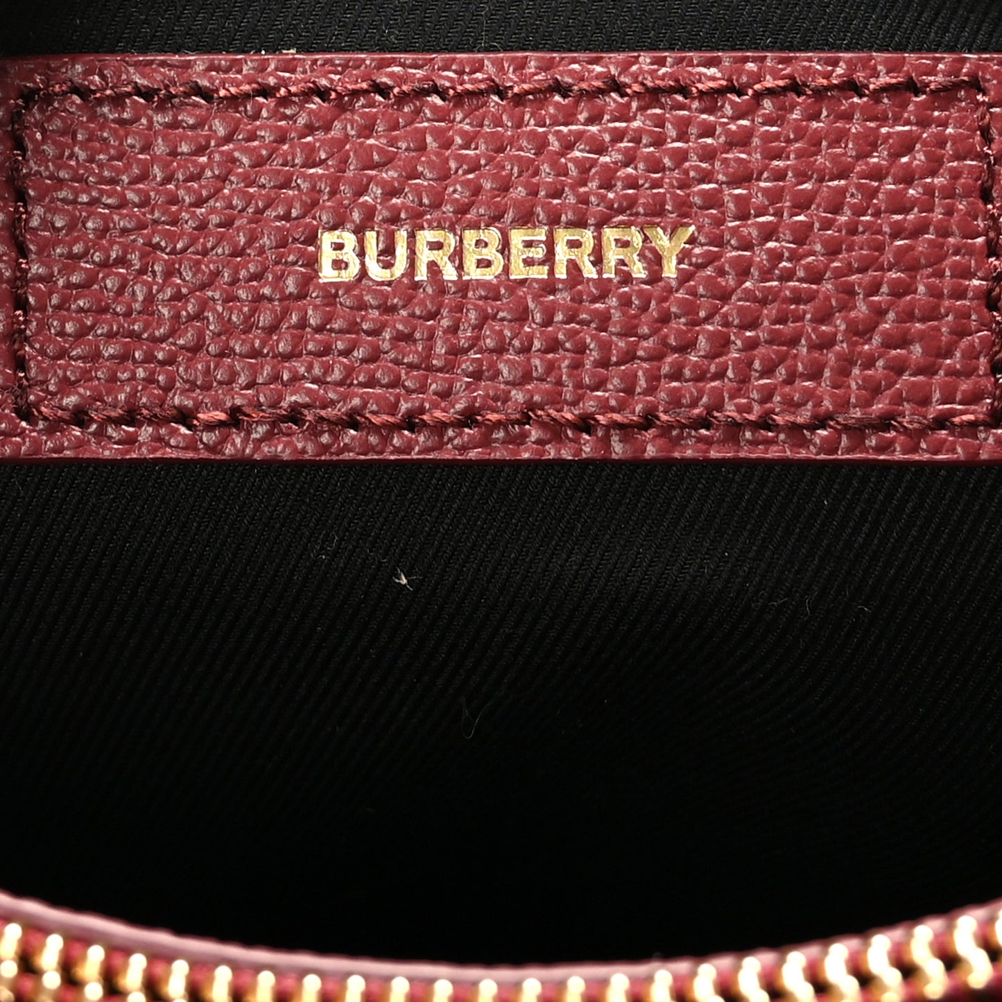 Grainy Calfskin House Check Medium Banner Tote Mahogany Red