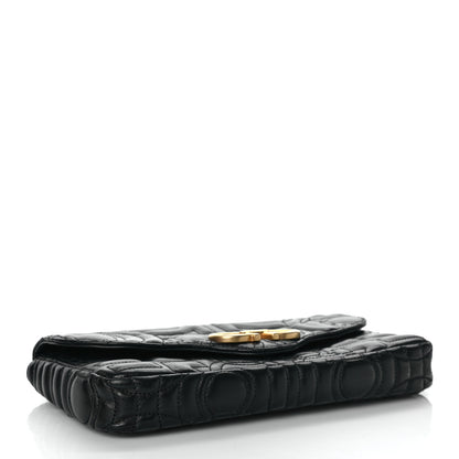 Salvatore Ferragamo Calfskin Quilted Gancini Mini Bag Black 4 of 11