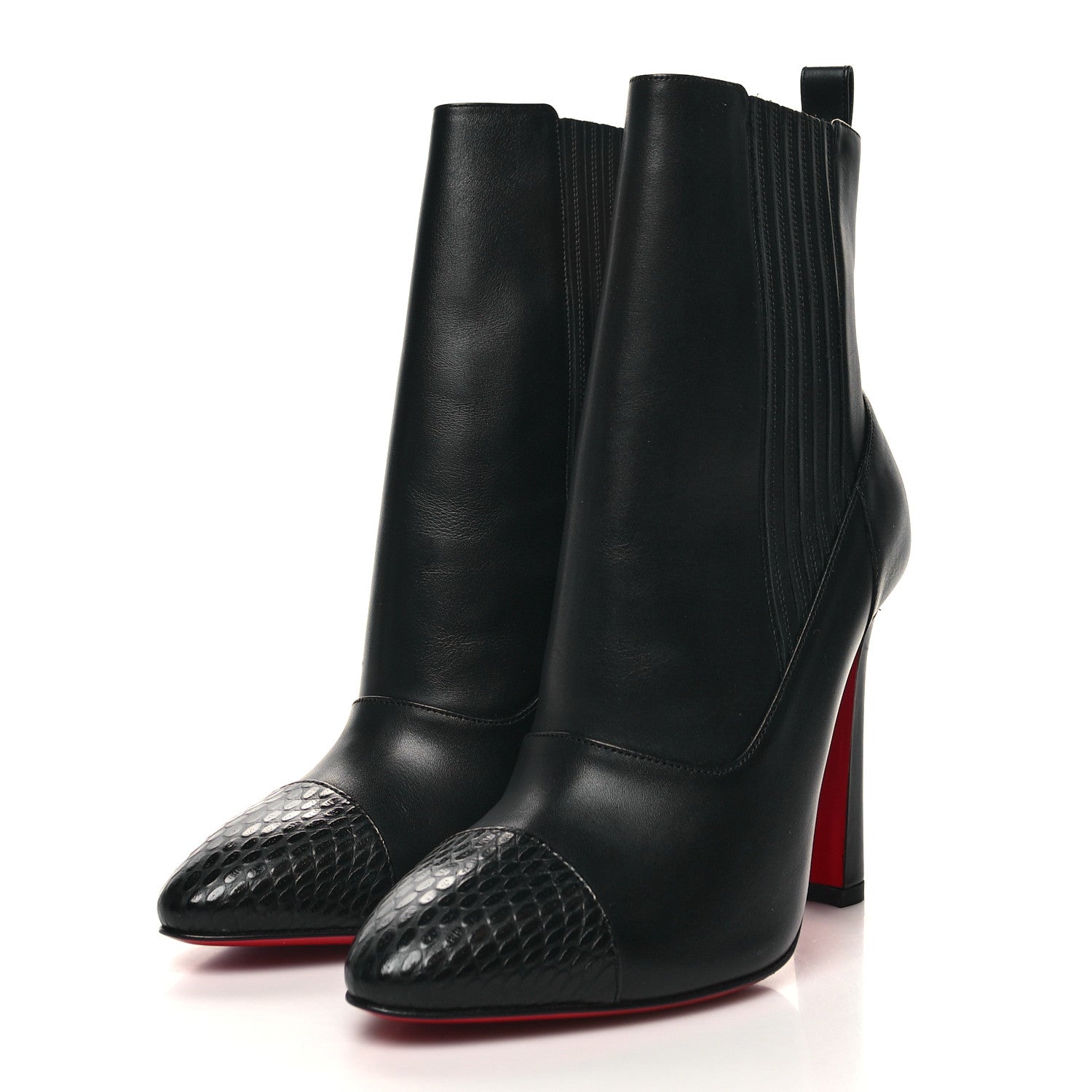 Christian Louboutin Calfskin Shine Me In The 90s 85 Ankle Boots 37 Black 3 of 7