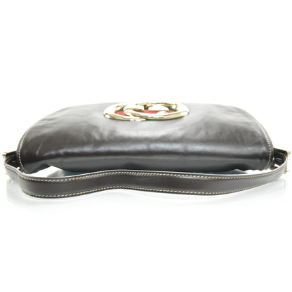 Gucci Leather Britt Shoulder Bag Dark Brown 5 of 8