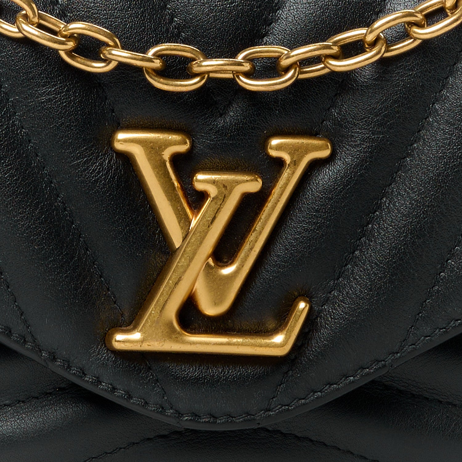 Louis Vuitton Calfskin LV New Wave Chain Bag Black 8 of 10