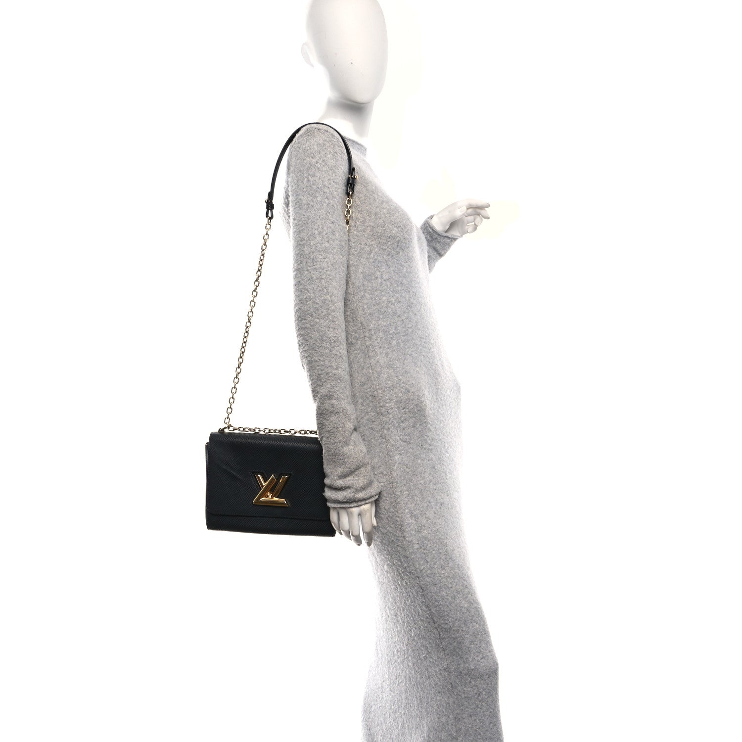 Louis Vuitton Epi Twist Shoulder Bag MM Black 2 of 10