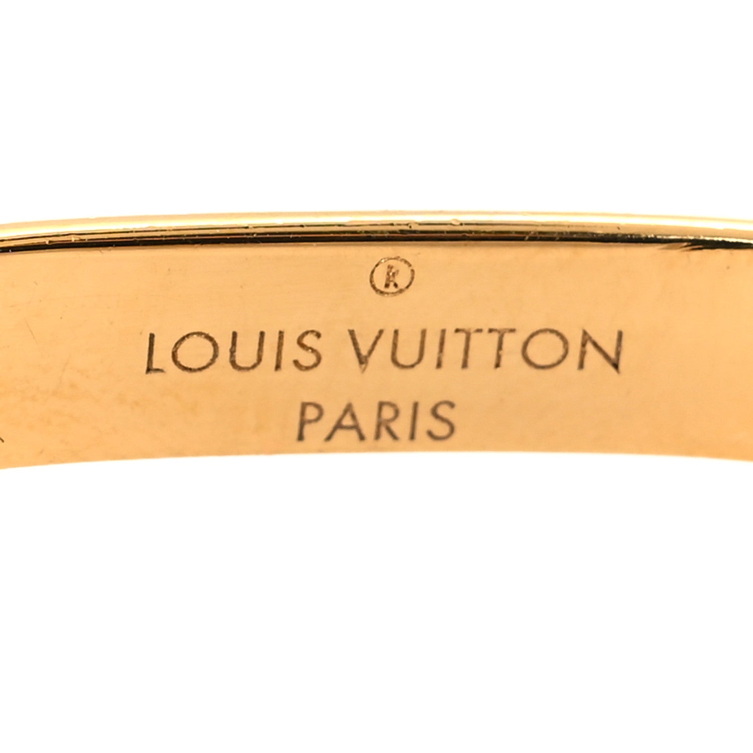 Louis Vuitton Metal Nanogram Hoop Earrings Gold 4 of 5
