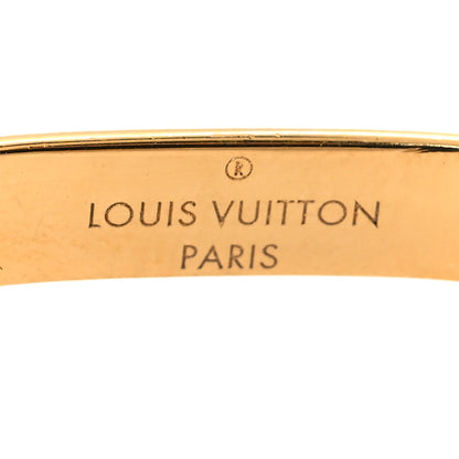 Louis Vuitton Metal Nanogram Hoop Earrings Gold 4 of 5