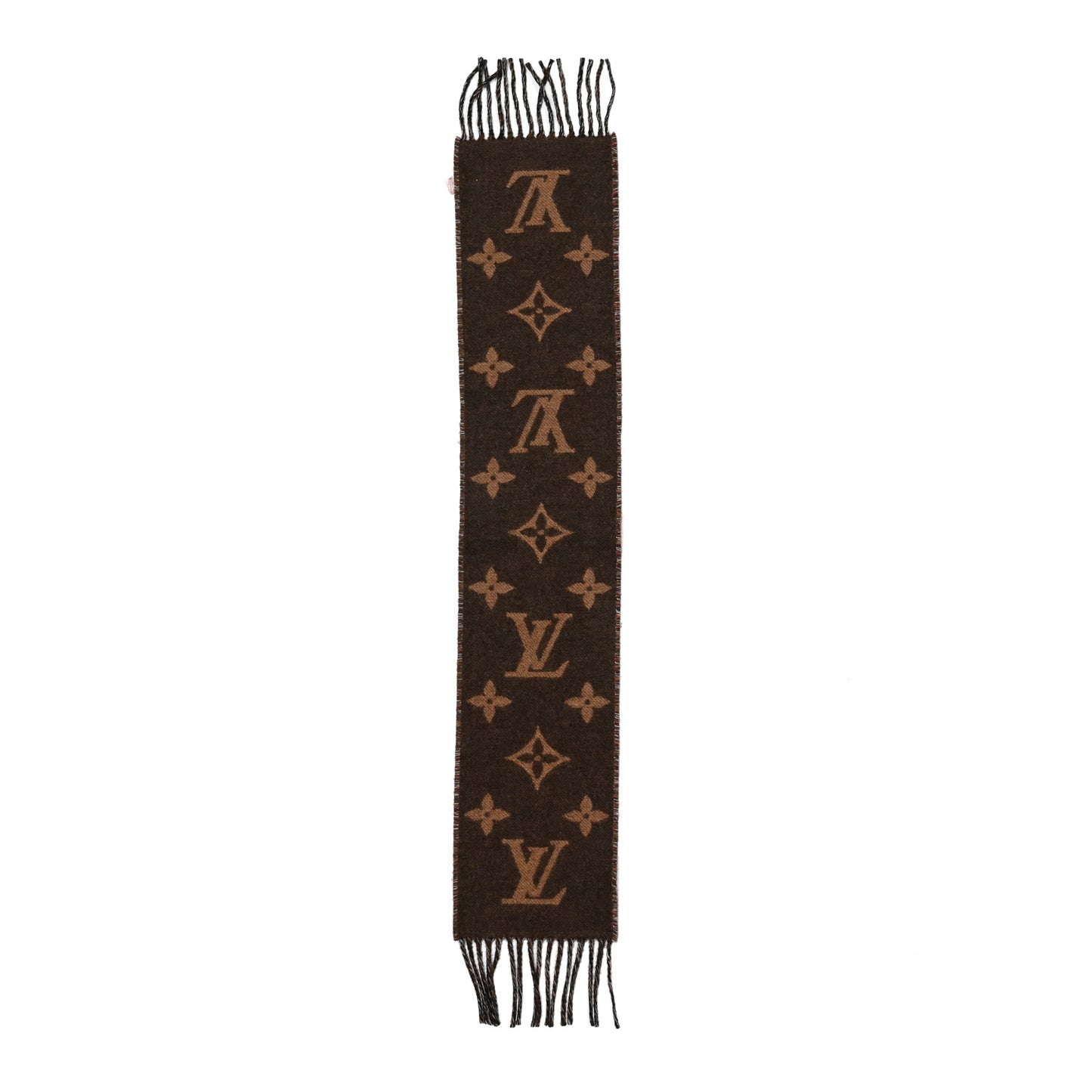 Cashmere Monogram Mini Reykjavik Scarf Brown