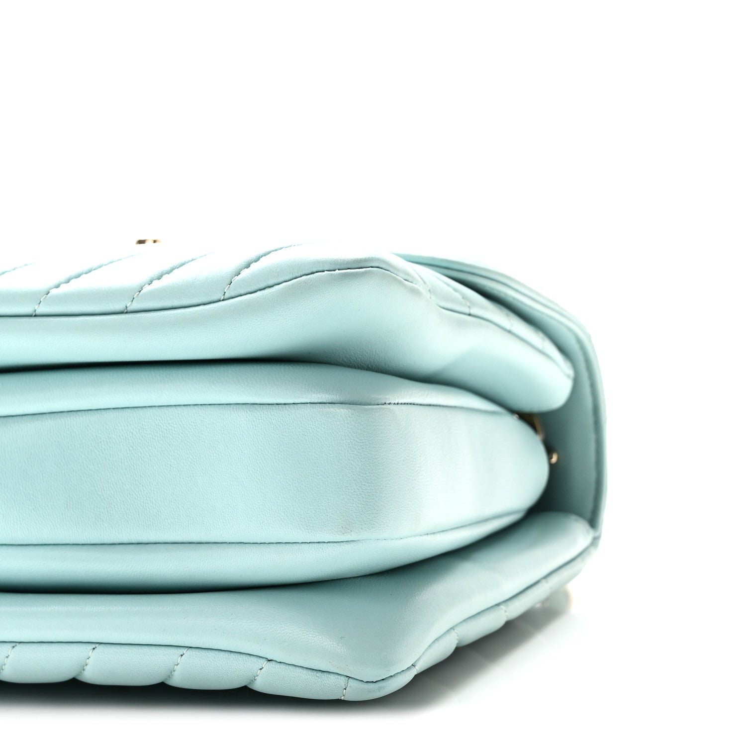 Chanel Lambskin Chevron Quilted Small Trendy CC Flap Dual Handle Bag Light Blue 10 of 10