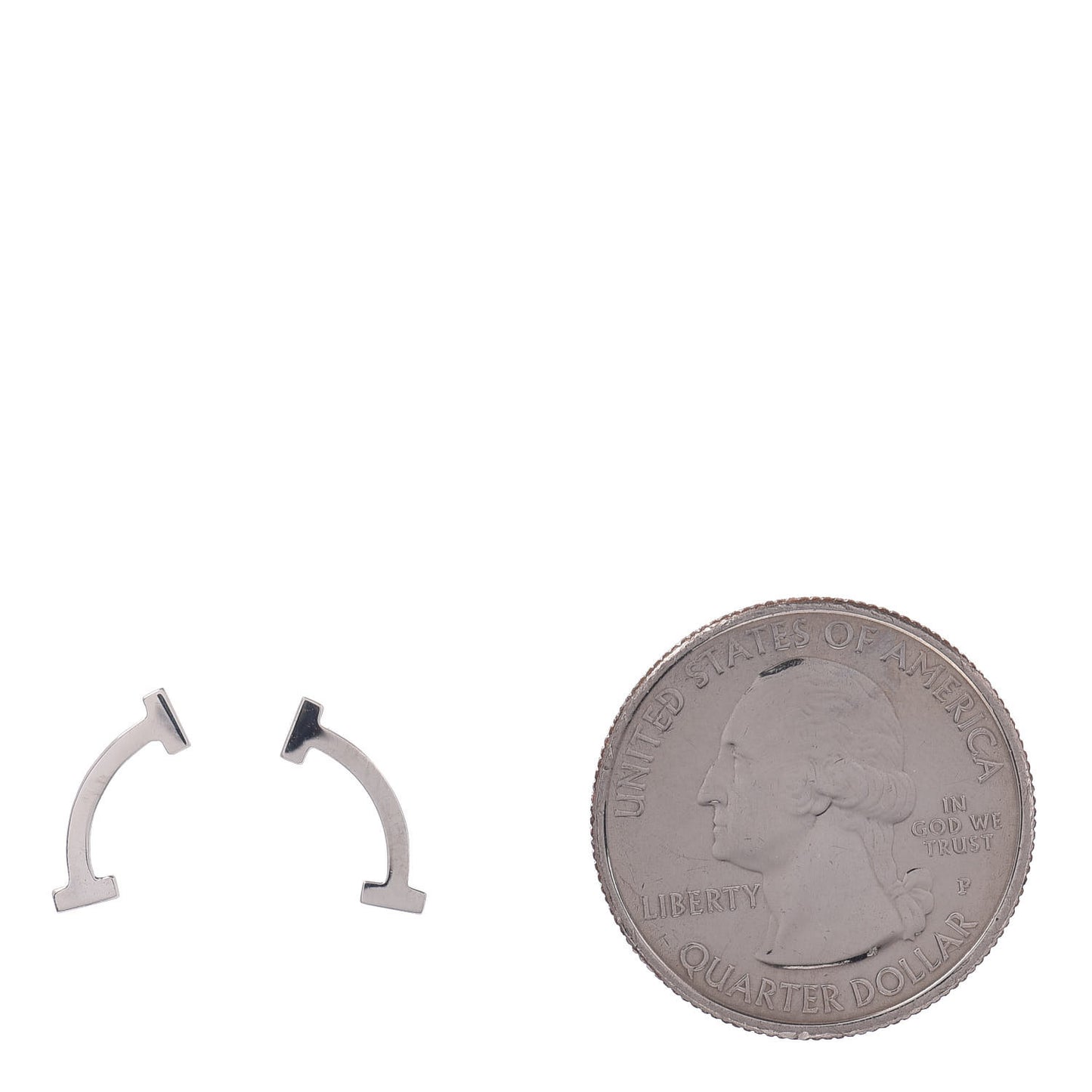 Sterling Silver T Smile Stud Earrings