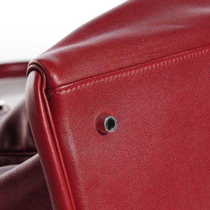 Hermes Veau Sikkim Kelly Relax 50 Rouge H 16 of 21