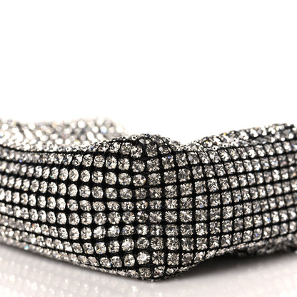 Alexander Wang Mesh Crystal Rhinestone Mini Heiress Pouch Black Silver 8 of 9