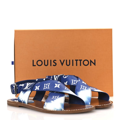 Louis Vuitton Monogram Escale Palma Flat Sandals 40 Blue 11 of 11