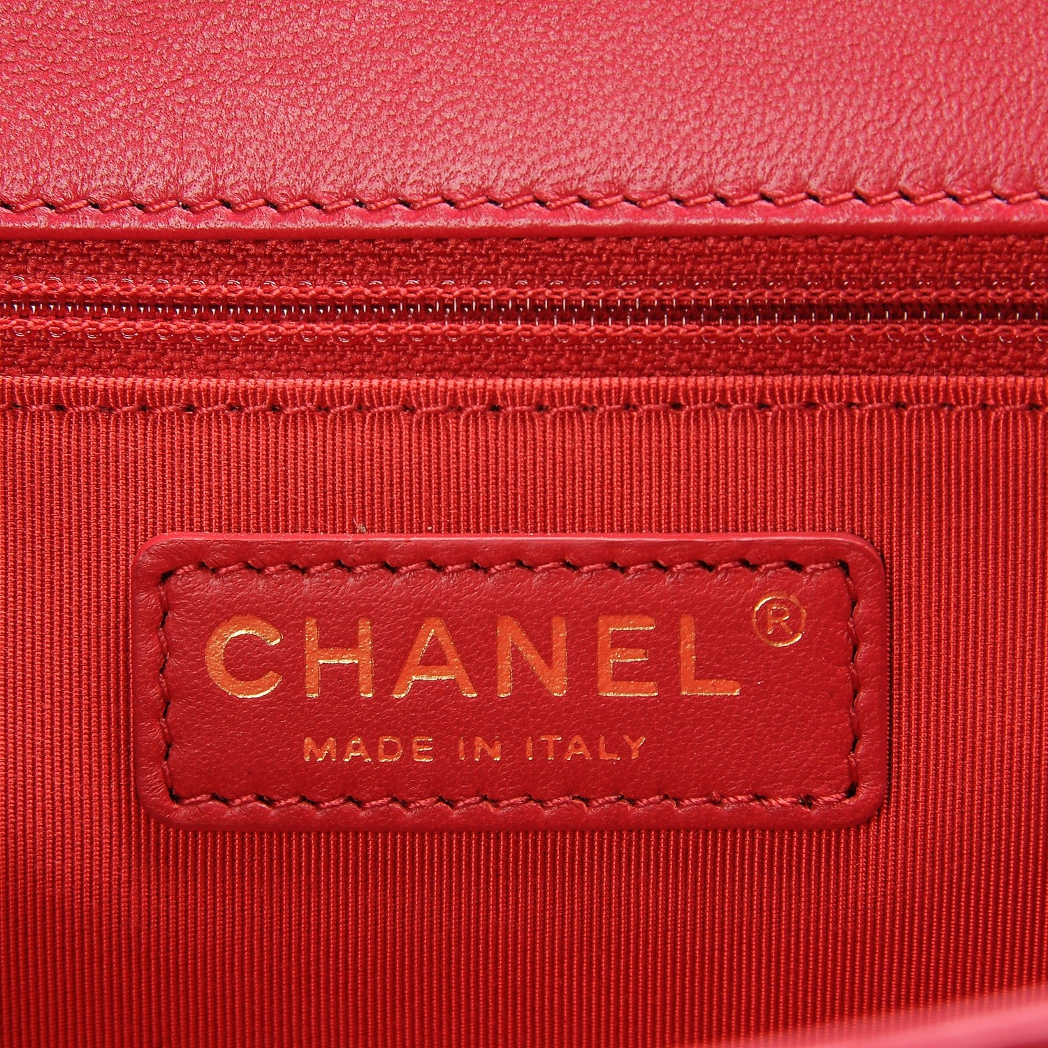 Chanel Lambskin Quilted Jumbo Mademoiselle Chic Flap Red 6 of 7