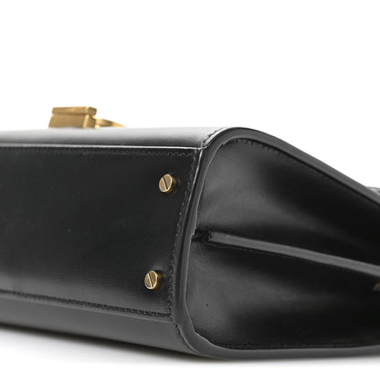 Saint Laurent Calfskin Mini Classic Monogram Cassandra Top Handle Black 10 of 11