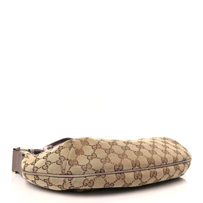 Gucci GG Plus Monogram Web Medium Half Moon Hobo Dark Brown 4 of 9