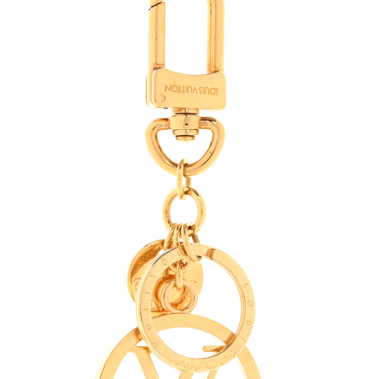 Louis Vuitton LV Circle Bag Charm Key Holder Gold 4 of 5