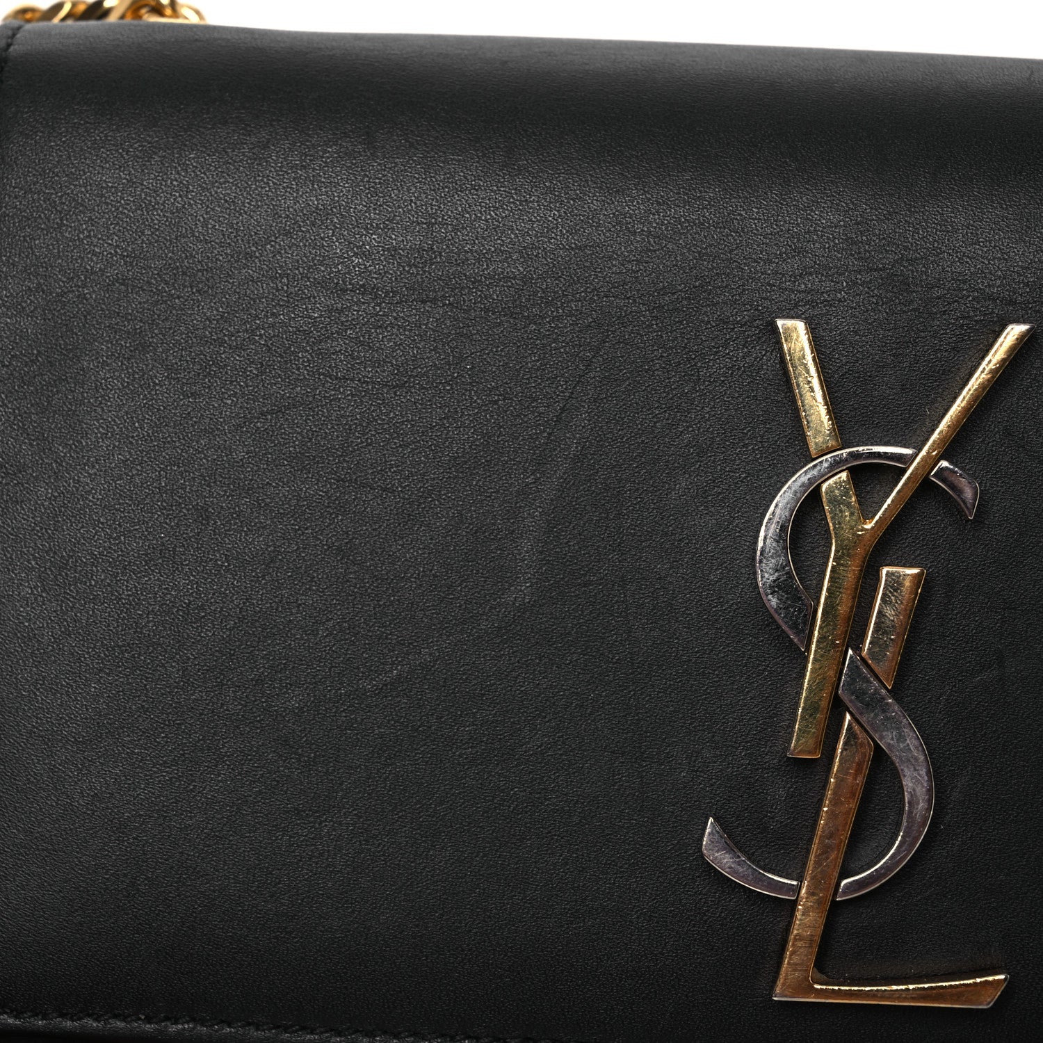 Saint Laurent Calfskin Small Monogram Kate Satchel Black 12 of 14