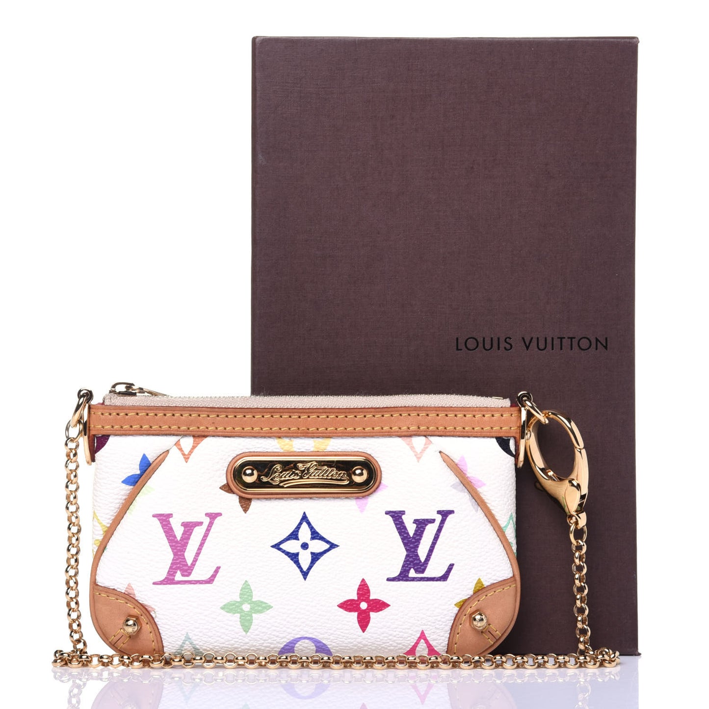 Monogram Multicolor Pochette Milla PM White