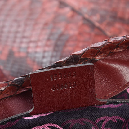Gucci Python Large Jackie O Bouvier Hobo Red 7 of 8