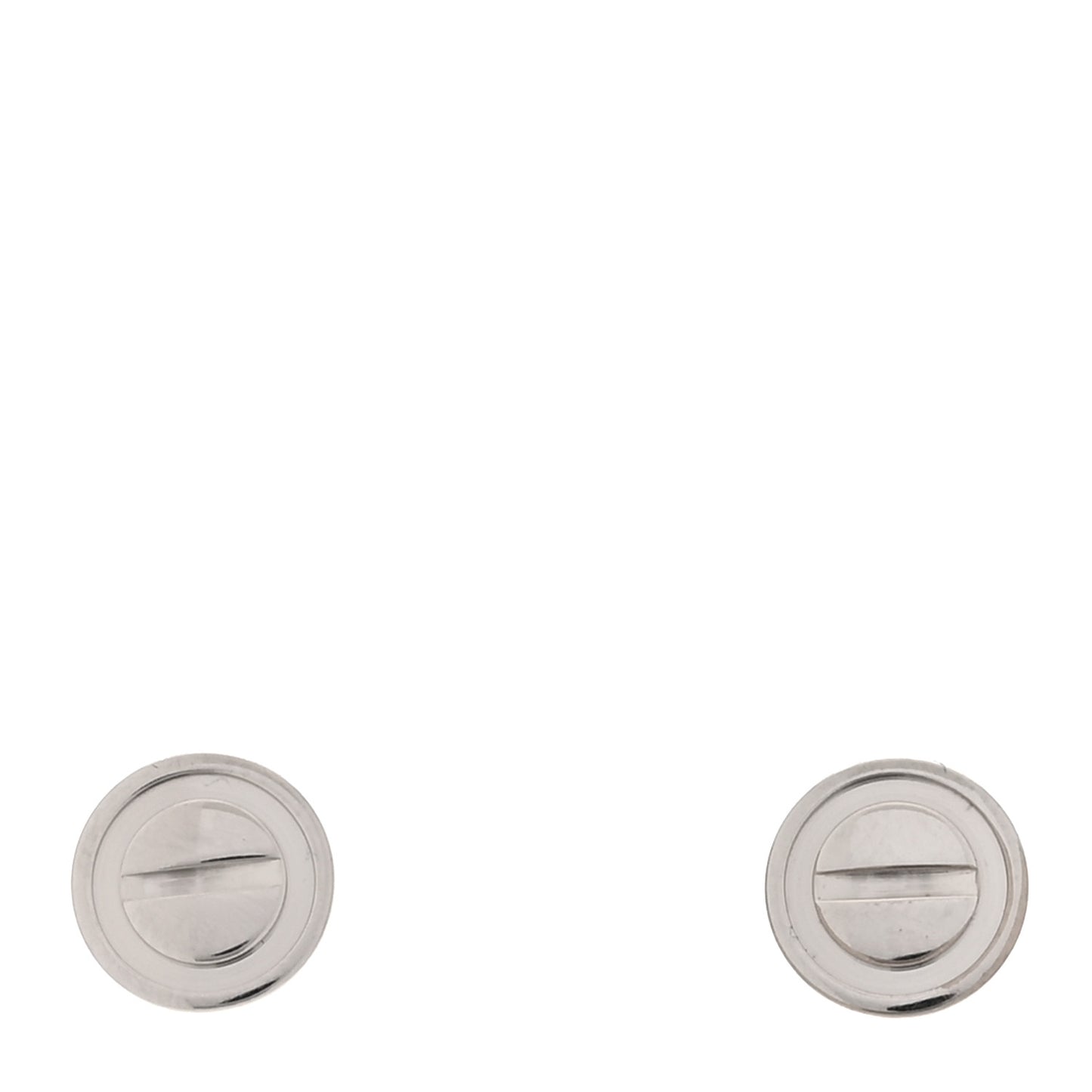 18K White Gold LOVE Earrings