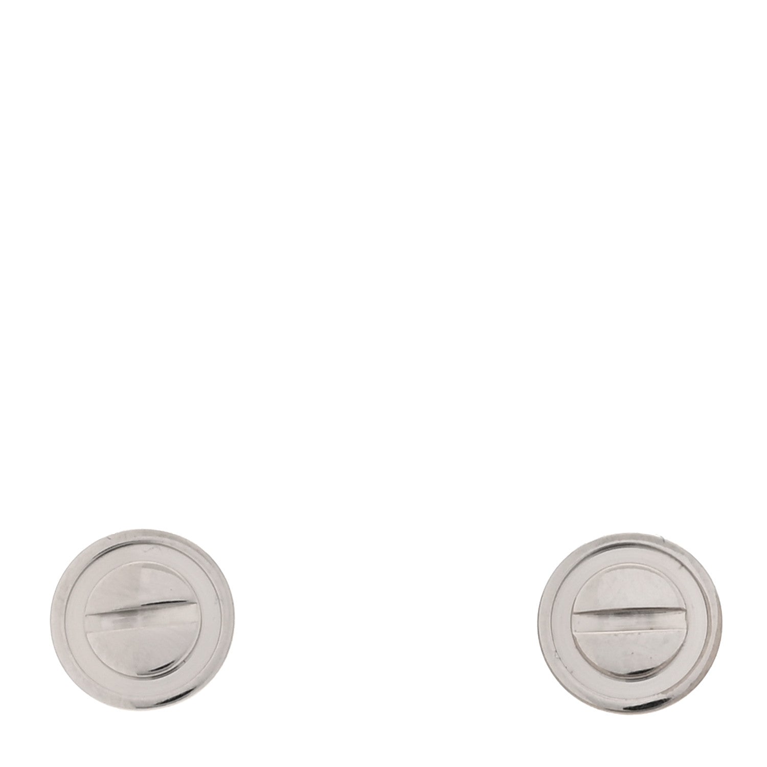 Cartier 18K White Gold LOVE Earrings 1 of 5