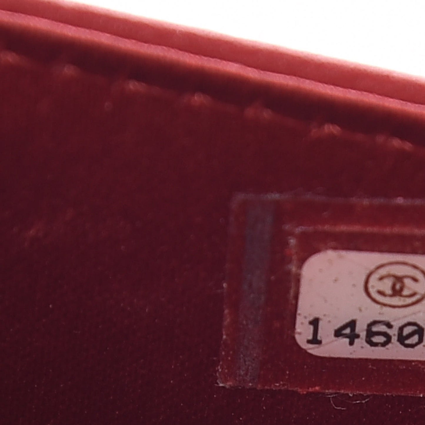 Lambskin Camellia Embossed Wallet On Chain WOC Red
