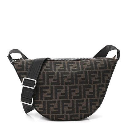 Fendi Fabric Jacquard FF Small Melon Bag Tobacco Moro Ebano 1 of 11