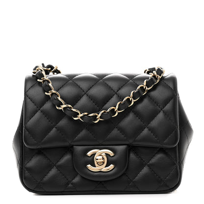Chanel Lambskin Quilted Mini Square Flap Black 1 of 11