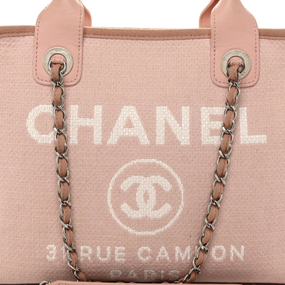 Chanel Canvas Deauville Bowling Bag Light Pink 8 of 10